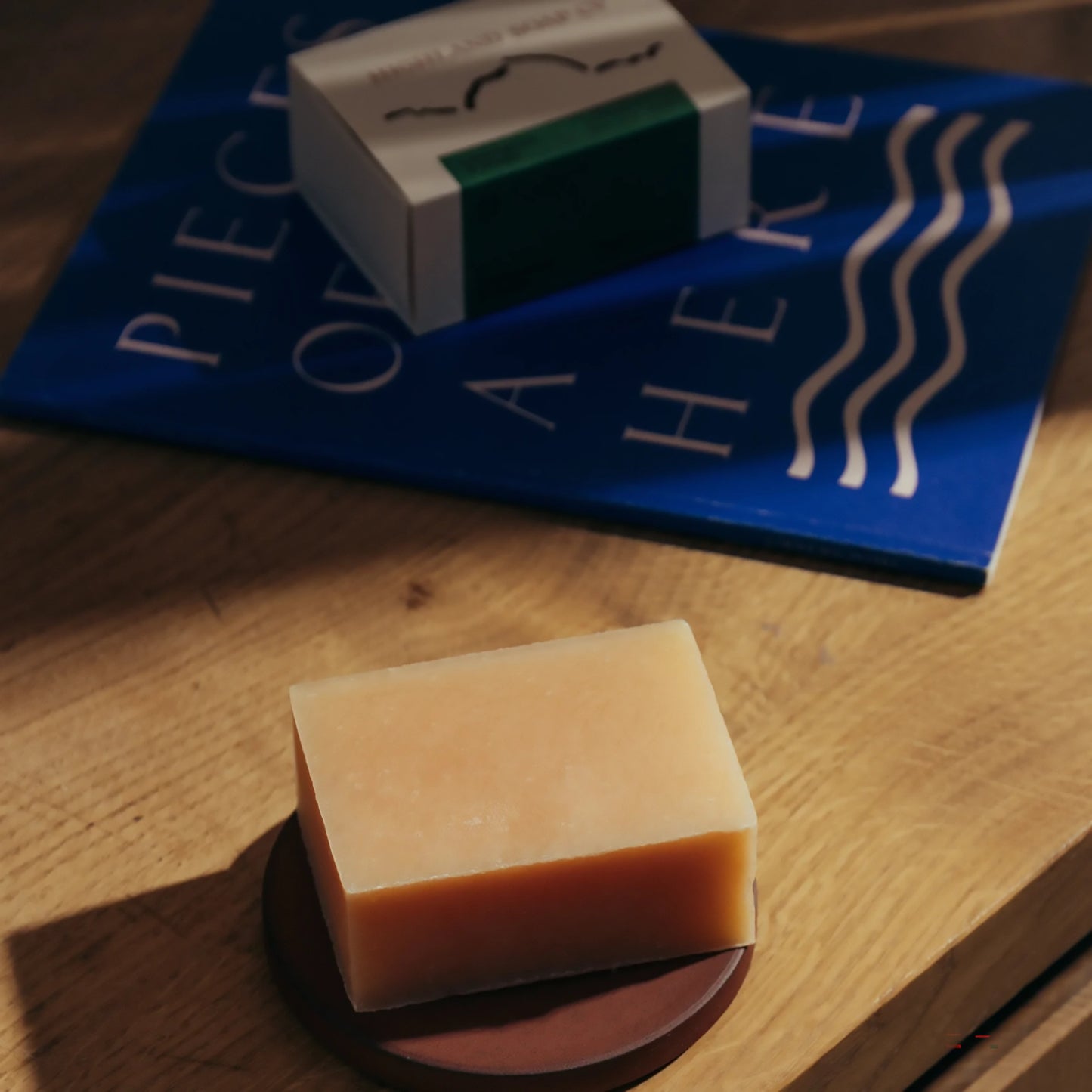 Highland Soap Co. lemongrass and ginger scented soap bar lifestyle