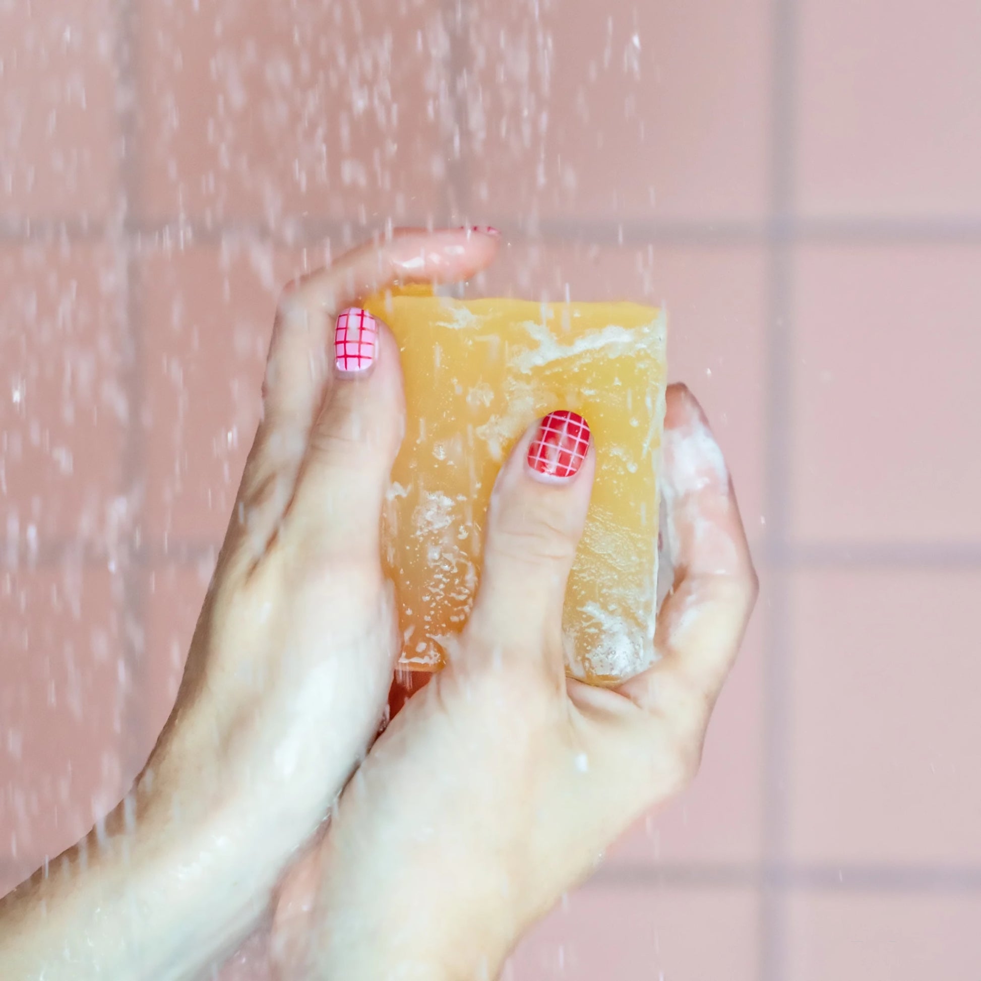 Highland Soap Co. bar of organic lemongrass soap lifestyle