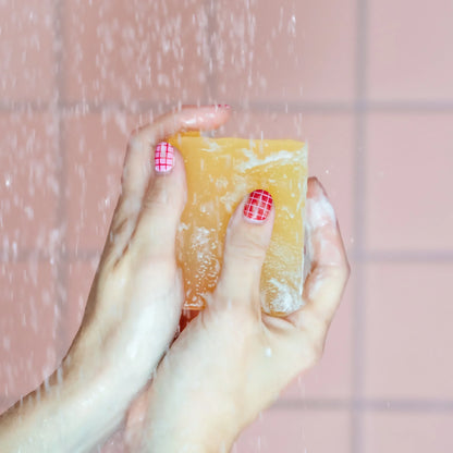 Highland Soap Co. bar of organic lemongrass soap lifestyle