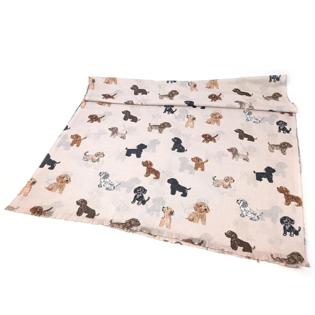 Lightweight Scarf | Cream Dogs