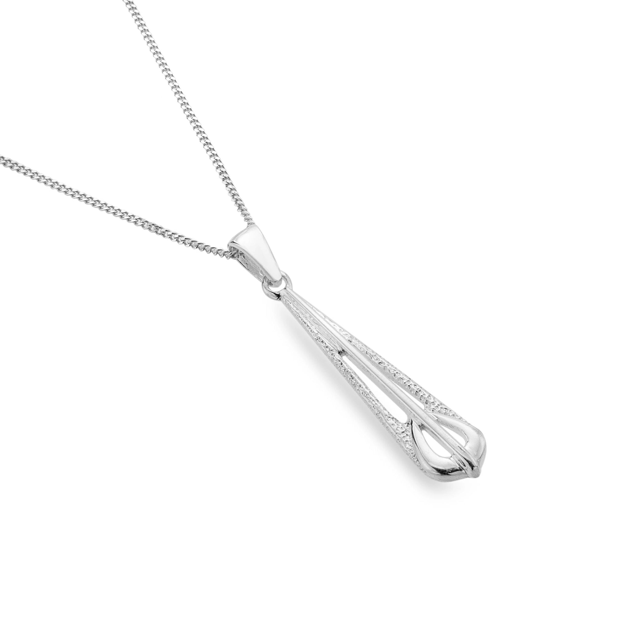 A long tulip pendant in a Mackintosh design