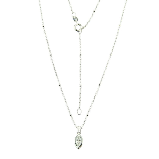 Marquise CZ Beaded Chain | Necklace