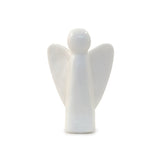 Minimalist white ceramic angel figurine