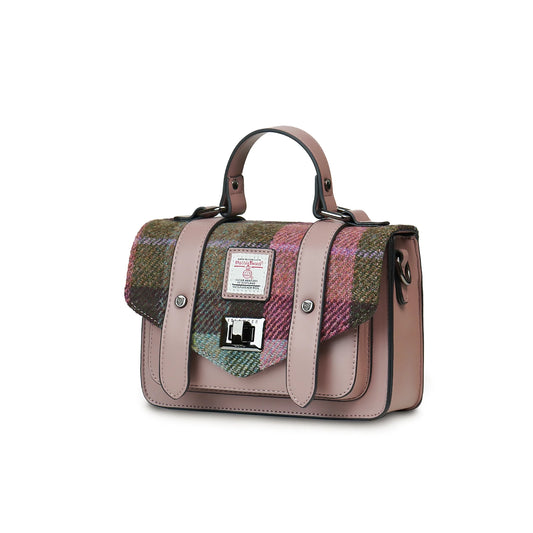 Tartan Medium Satchel | Pink & Green