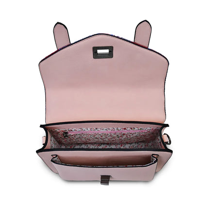 Tartan Medium Satchel | Pink & Green