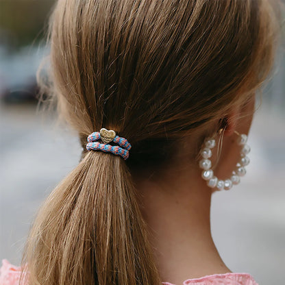 Gold Heart Bubble Hair Band | Metallic Coral Reef