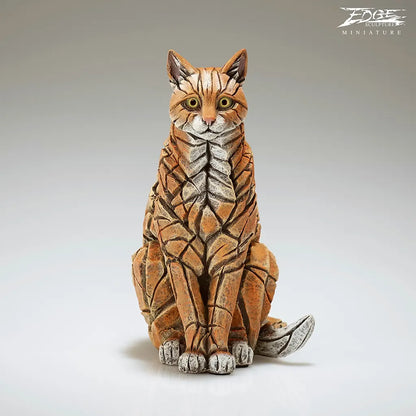 Miniature Ginger Cat Figure | Sculpture