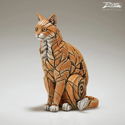 Miniature Ginger Cat Figure | Sculpture