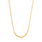 A gold chain necklace featuring a bar of linked gold balls