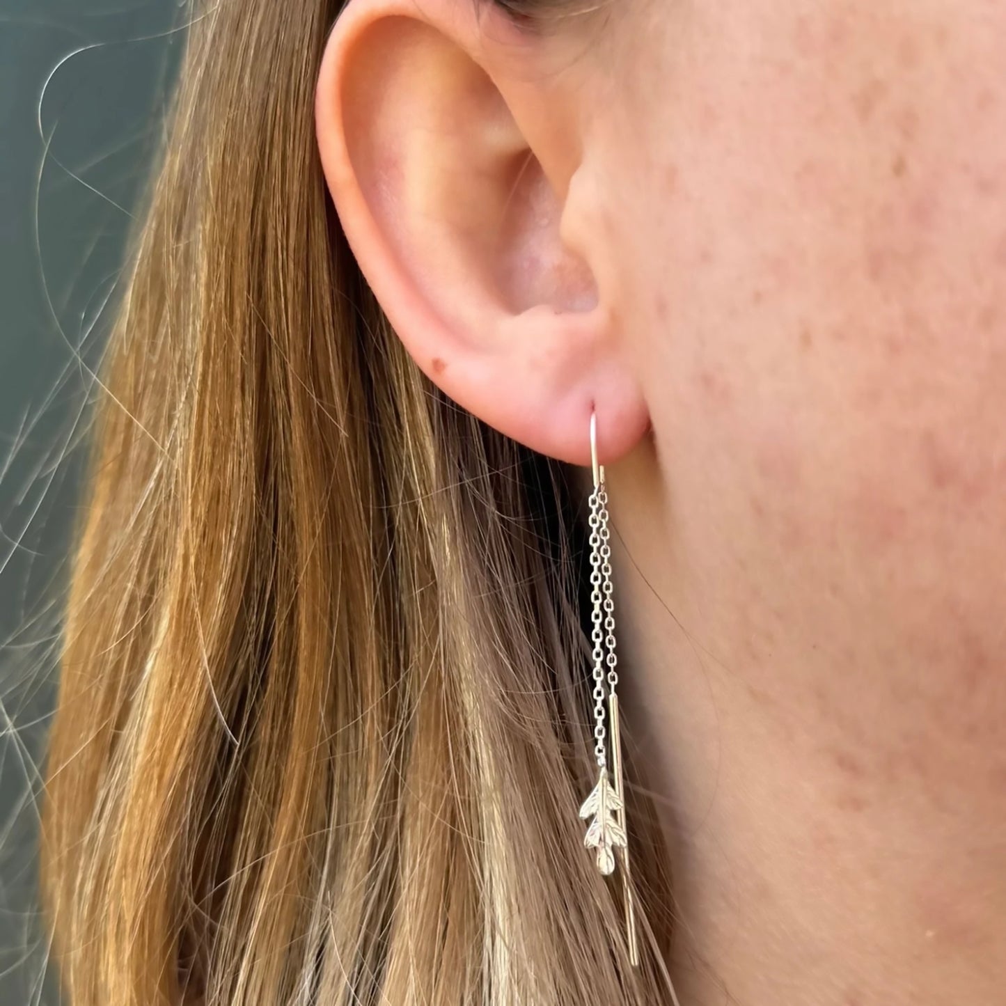 Oak & Leaf Acorn Threader | Earrings