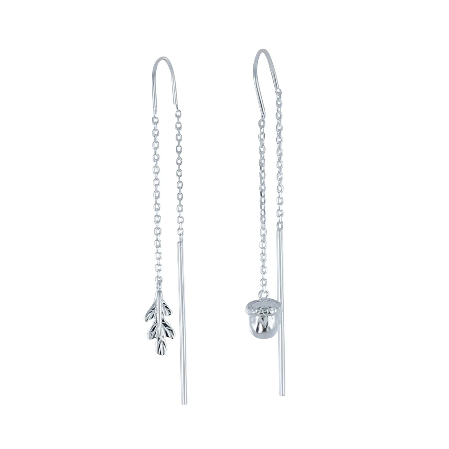 Oak & Leaf Acorn Threader | Earrings