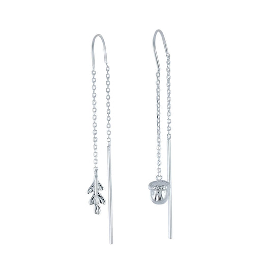 Oak & Leaf Acorn Threader | Earrings