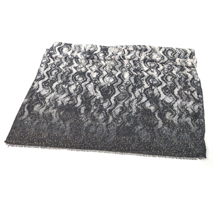 Lightweight Scarf | Black Glittery Snake Print