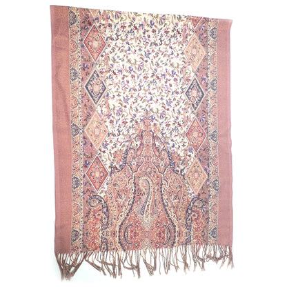 Pashmina Style Scarf | Pink Sutar Sparkling Paisley