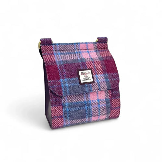 Harris Tweed Medium Satchel | Pastel Pink Check