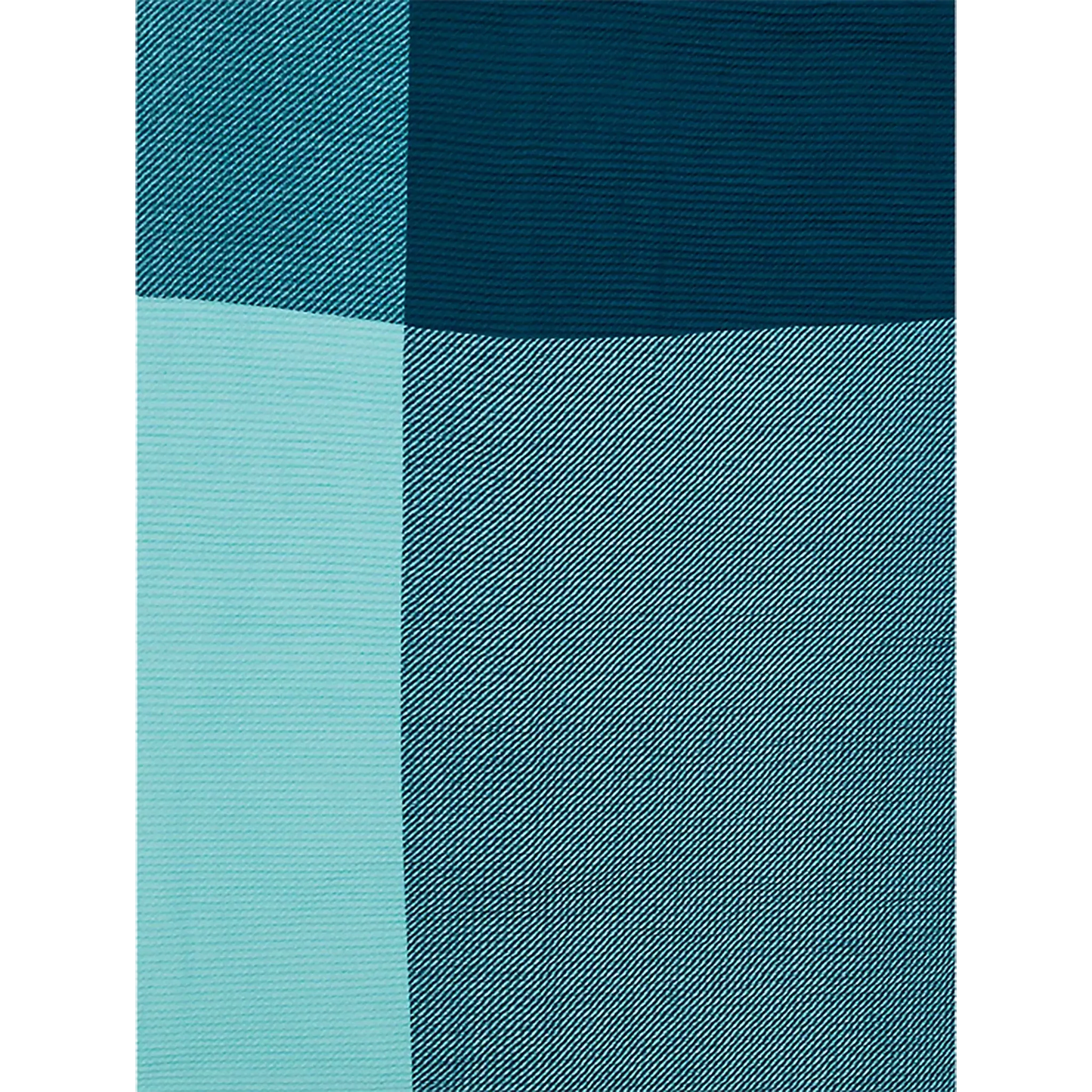 Ribbed colour block scarf in blue pattern detail