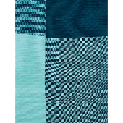 Ribbed colour block scarf in blue pattern detail