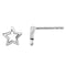 A pair of silver open star shaped stud earrings