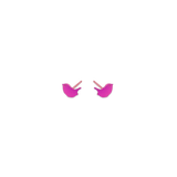 A pair of bird shaped stud earrings in pink