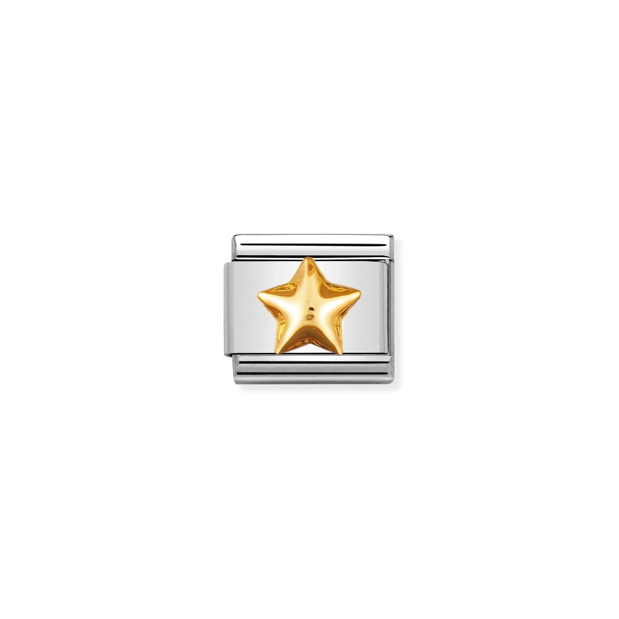A Nomination Italy charm featuring a raised plain gold star