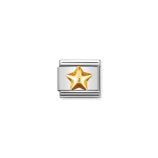 A Nomination Italy charm featuring a raised plain gold star