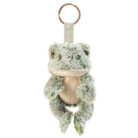 Plush frog keychain with loop ring