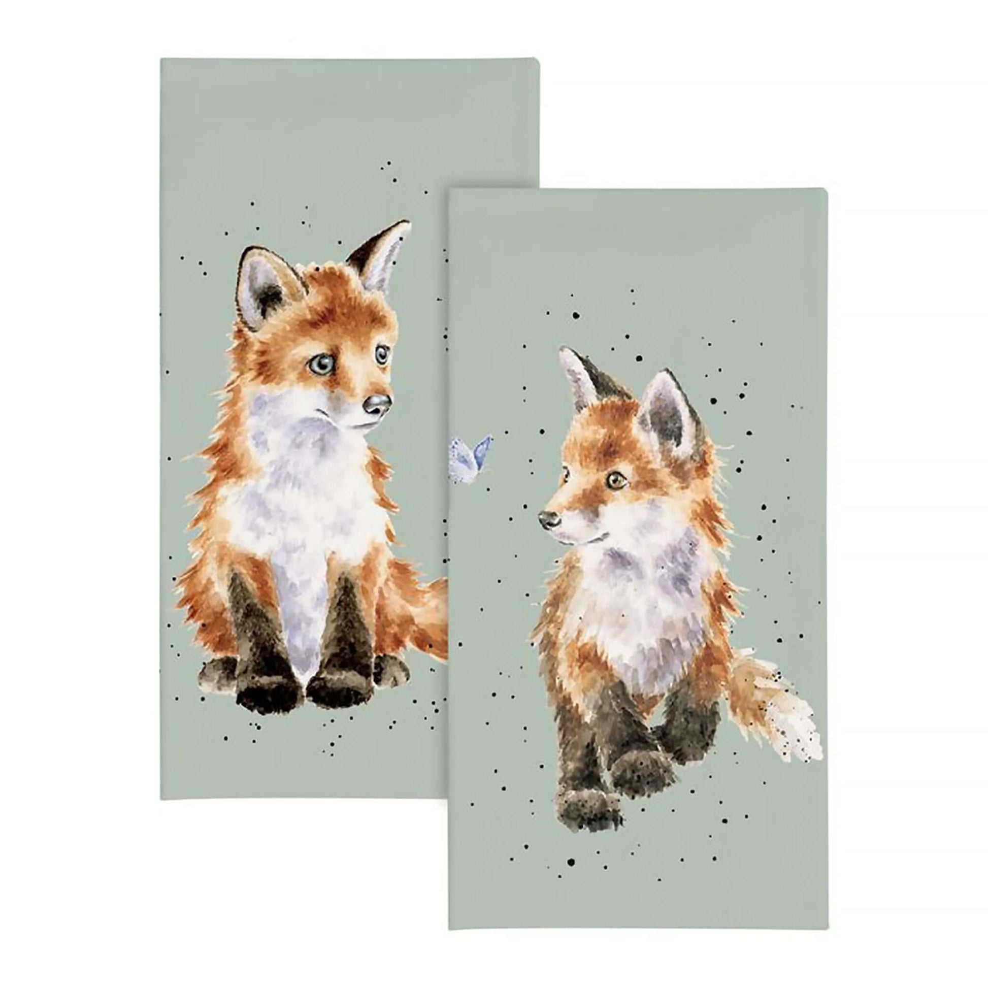 Green pocket tissues with fox design