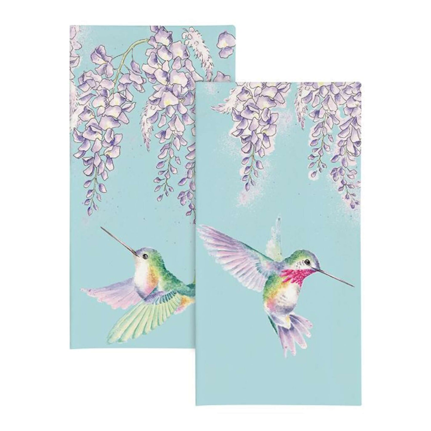 Hummingbird and wisteria decorated pocket tissues
