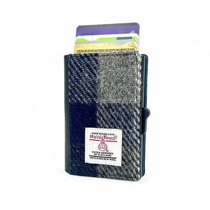 Harris Tweed Pop Up Card Wallet | Blue Check