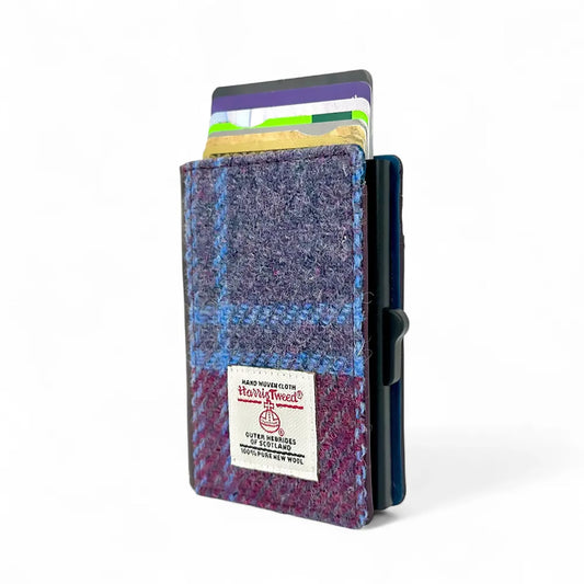 Harris Tweed Pop Up Card Wallet | Pastel Pink Check