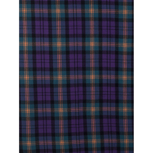 A purple and blue check scarf 