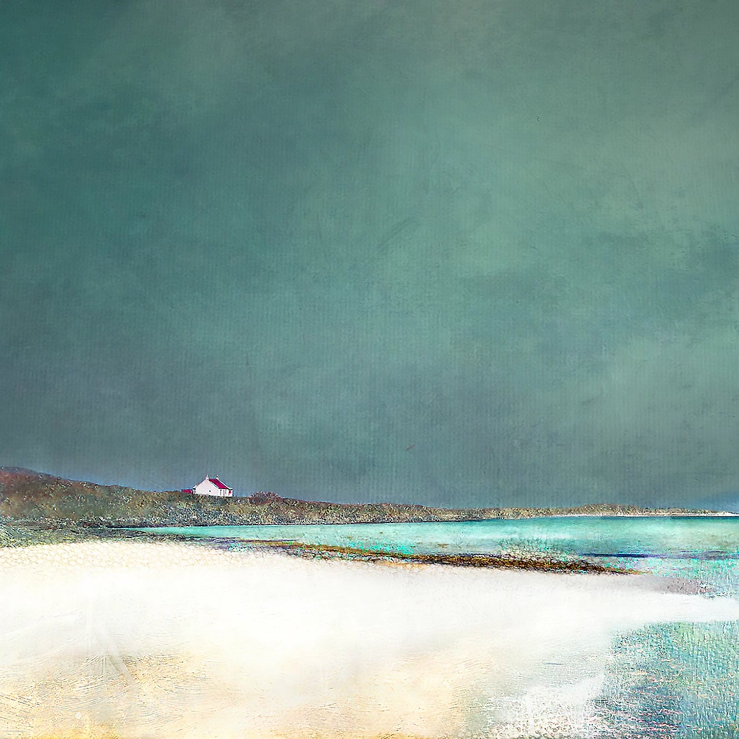 Mini Framed Print | Red Croft Isle of Barra