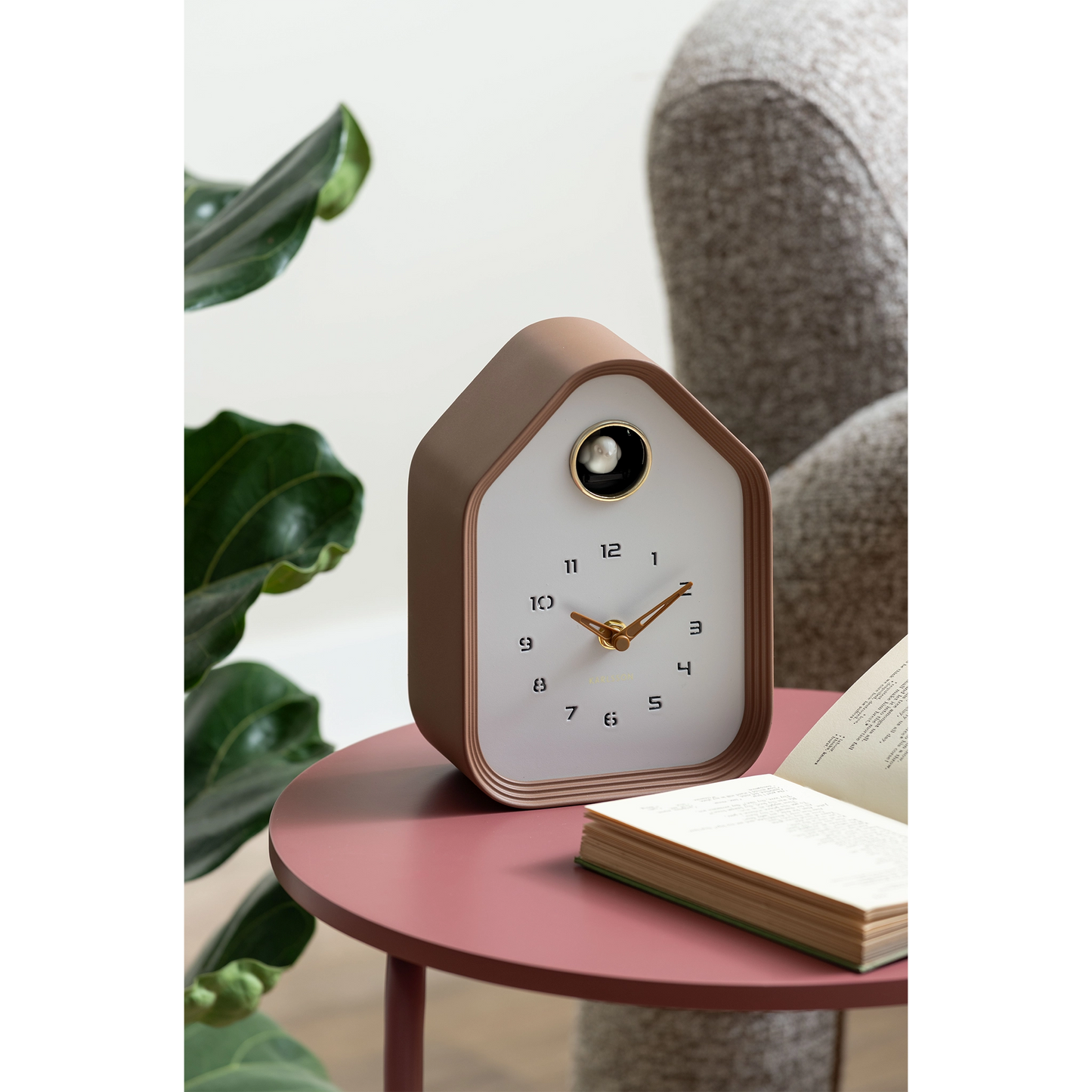 Reina Wall/Table Cuckoo Clock | Mocha Brown
