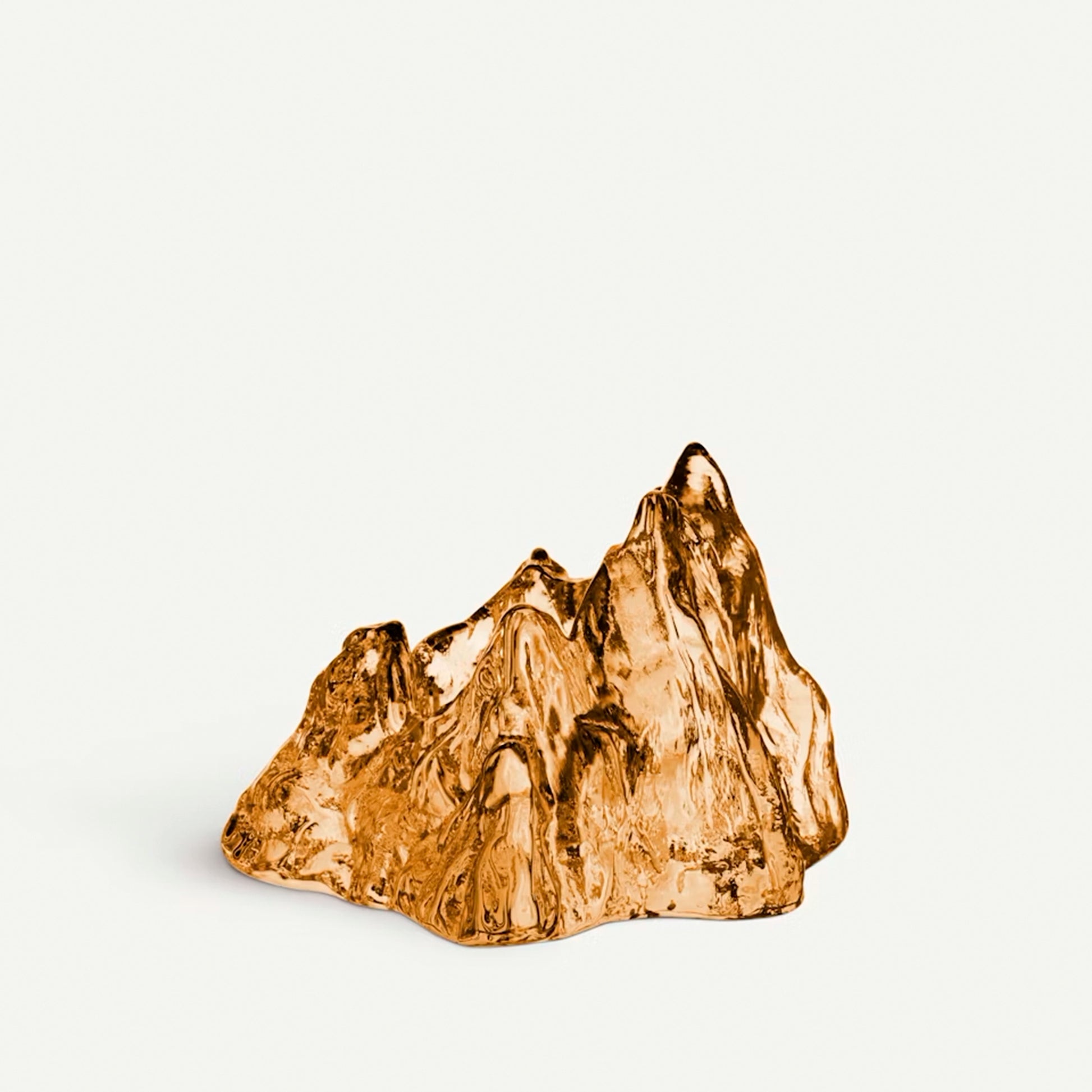 Bronze glass rock shaped tealight holder