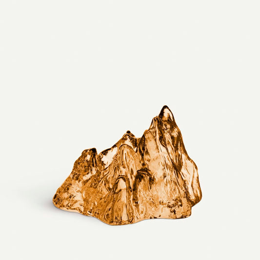 Bronze glass rock shaped tealight holder