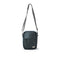 A small crossbody bag in canvas material and a smoke grey colour