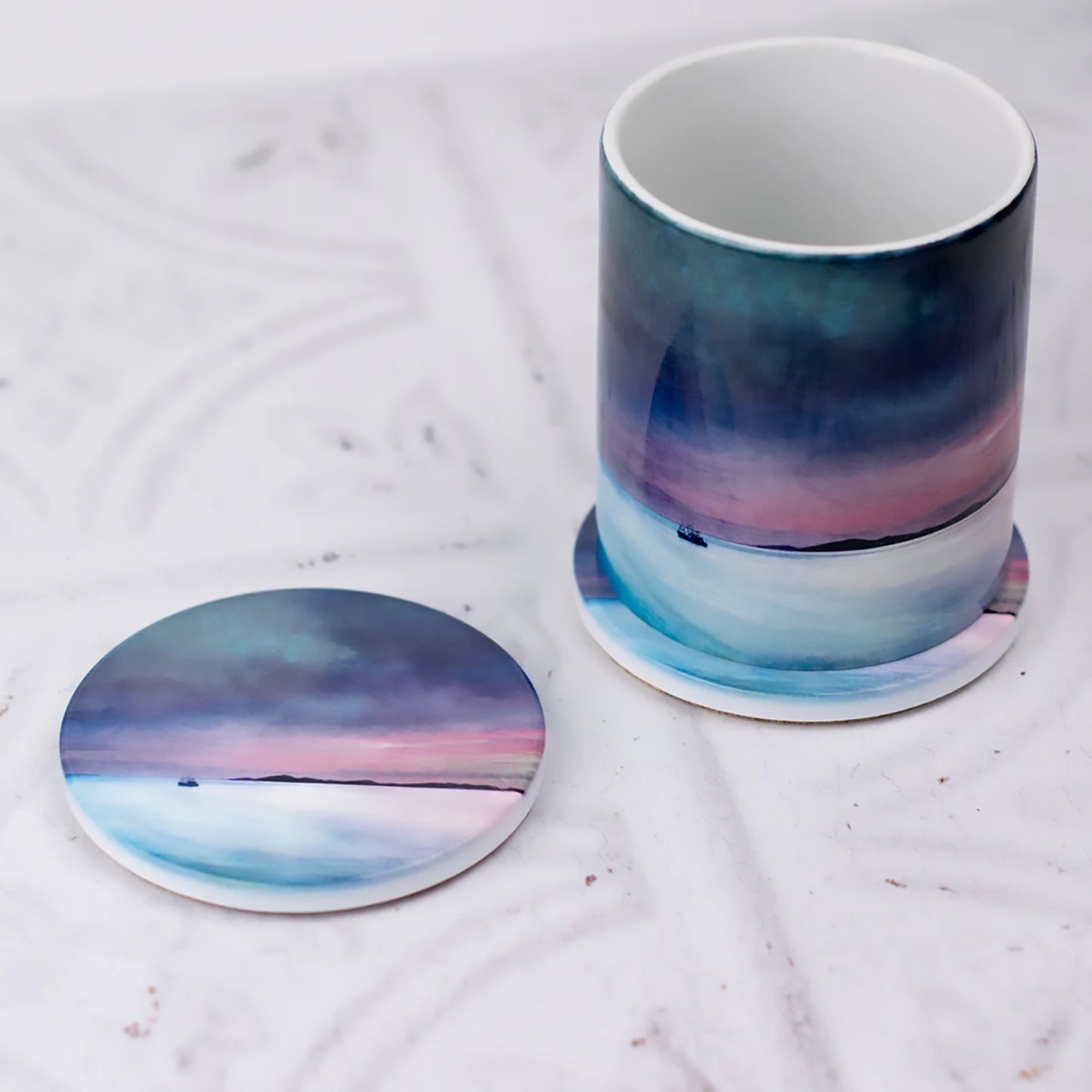 Ceramic Coaster | Fishing the Little Minch