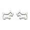 A pair of open frame Scottie dog shaped stud earrings