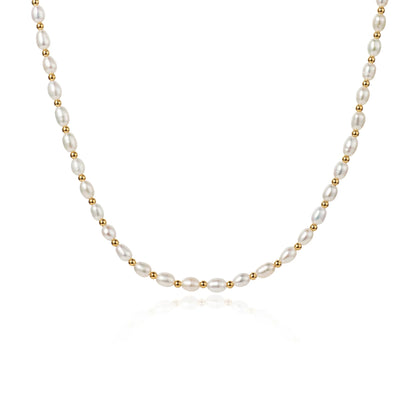 Seed Pearl Gold Choker | Necklace