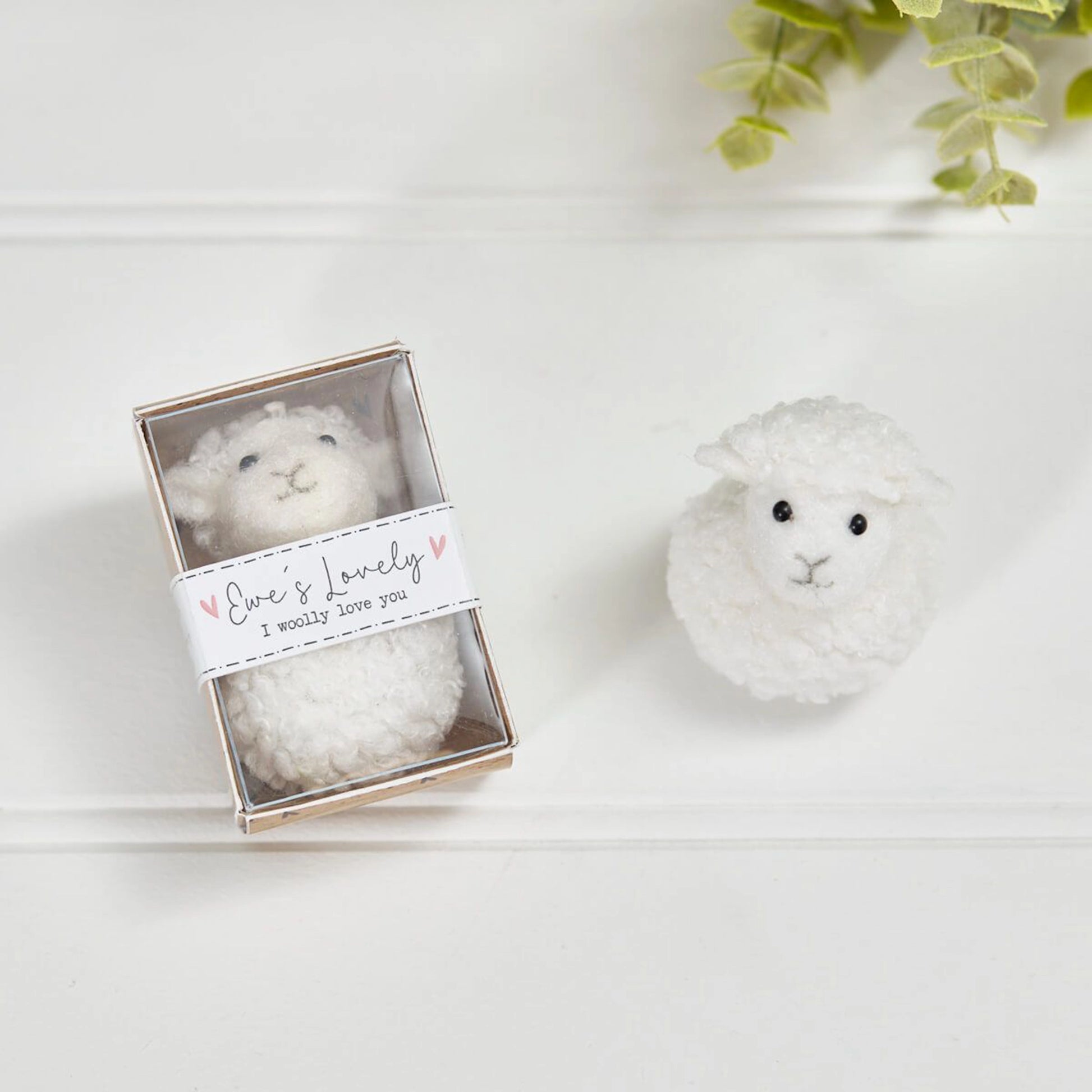 Felted woolly sheep keepsake