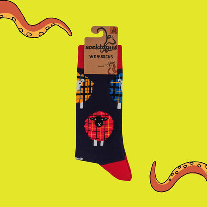 Tartan Sheep Socks | Navy