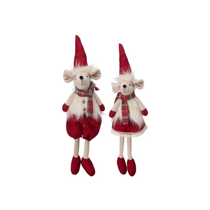 Christmas Decorations | Sitting Mouse 2 Assorted