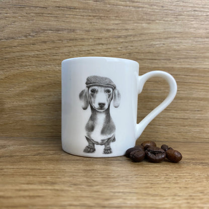 Fine Bone China Espresso Mug | Sidney Sausage Dog