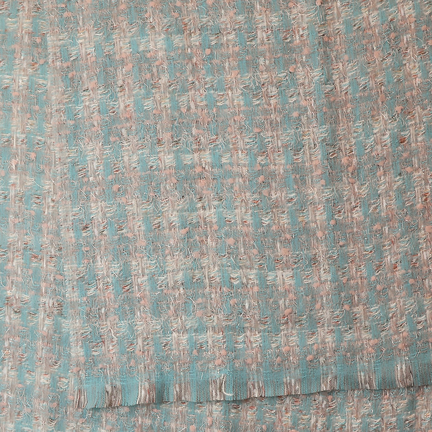 Sienna Weave Scarf | Duck Egg & Salmon