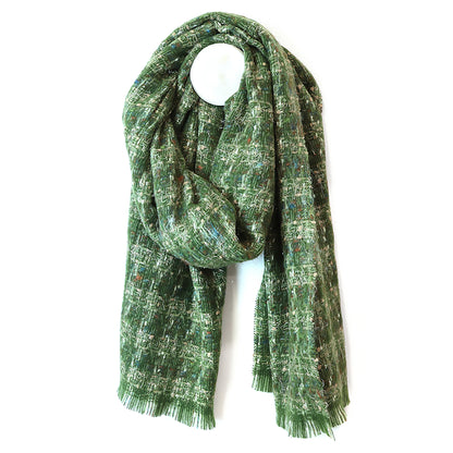 Sienna Weave Scarf | Forest Green