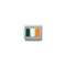 Nomination charm link featuring the Ireland flag in green white and orange enamel