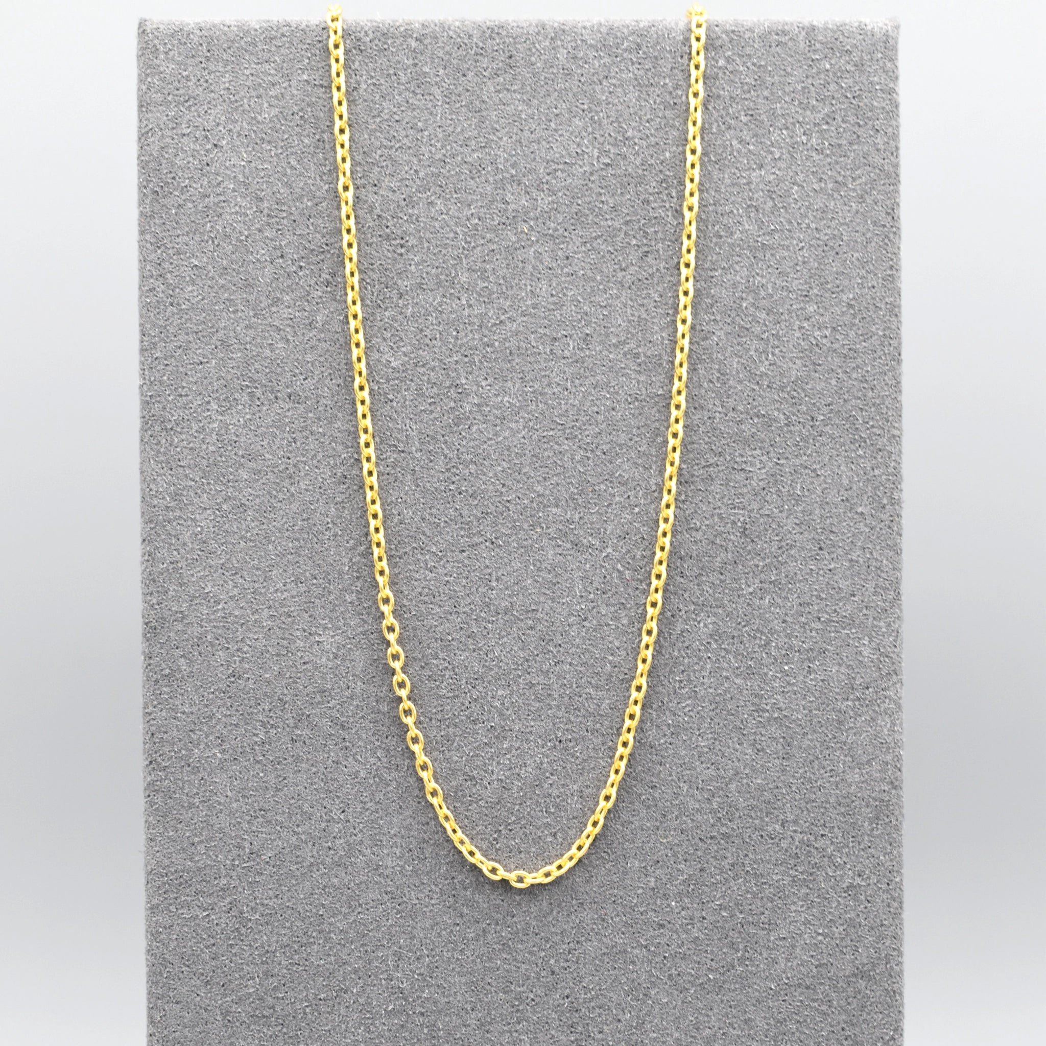 A simple gold chain necklace