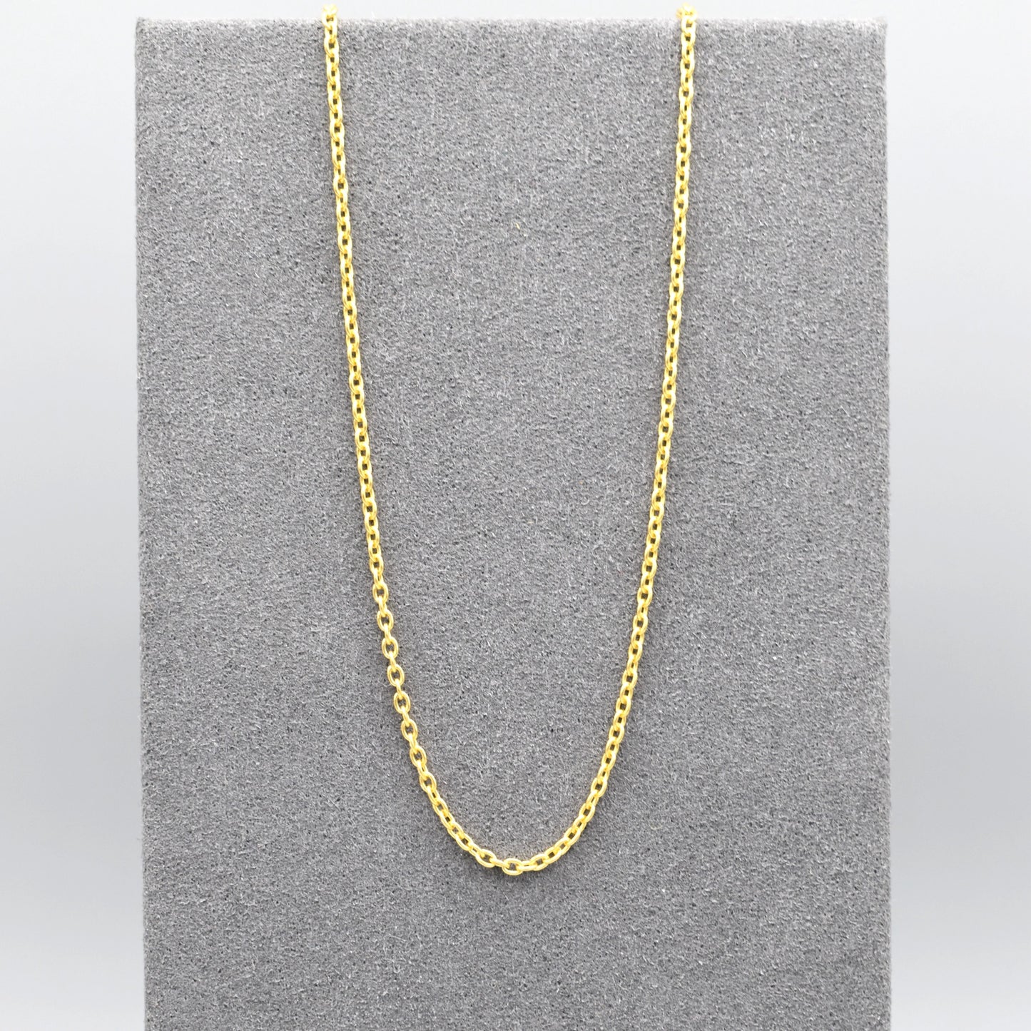 A simple gold chain necklace