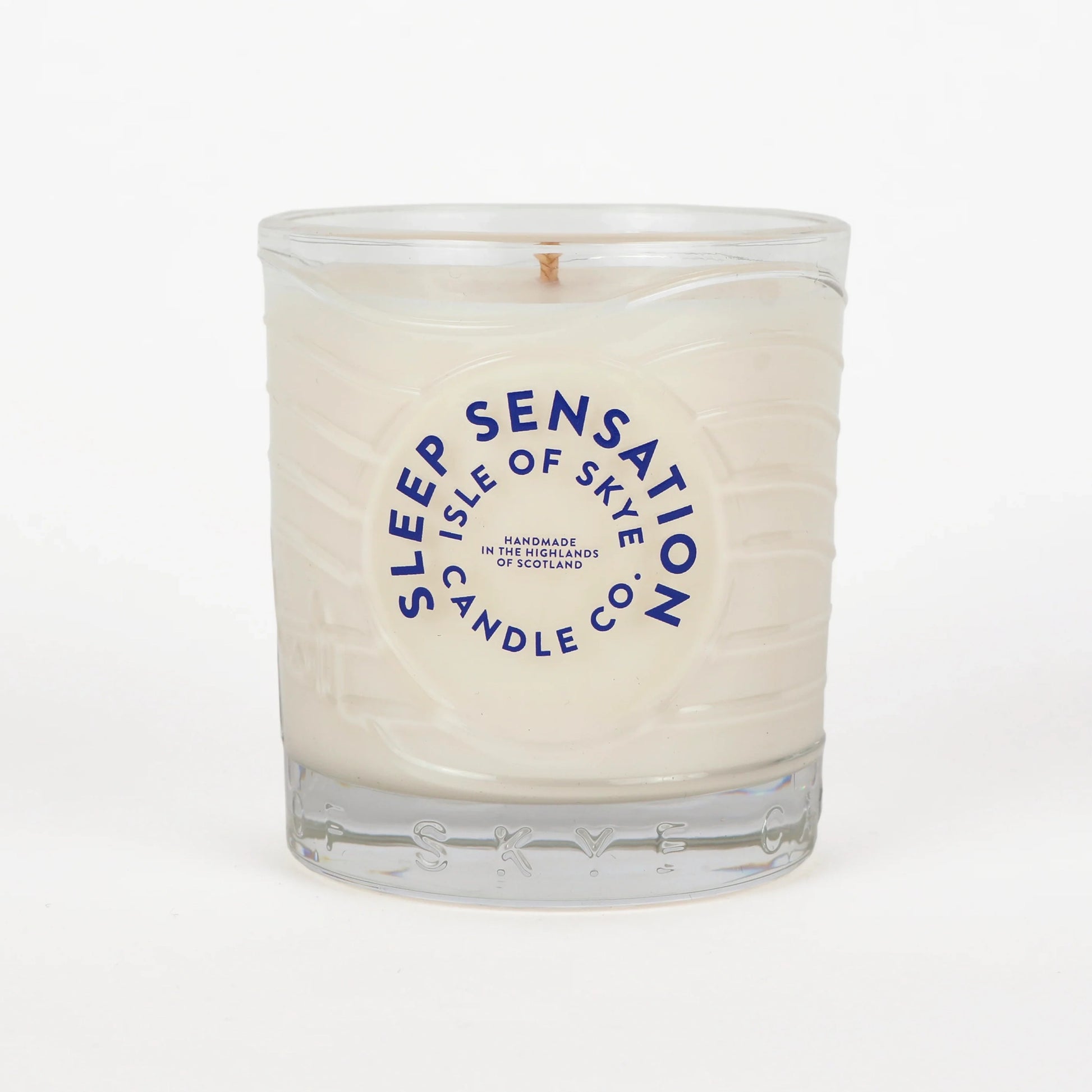 Sleep sensation scented candle in glass tumbler