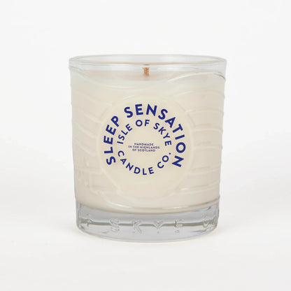Sleep sensation scented candle in glass tumbler